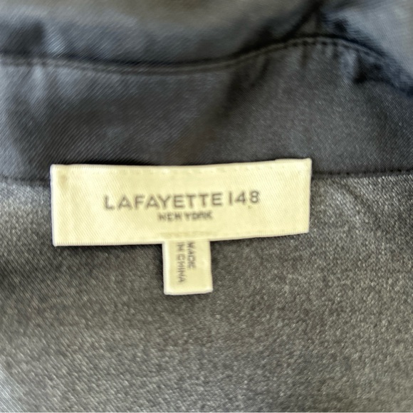 $898 Lafayette 148 x Martha Madigan sz L Italian Silk Twill Oversized Shirt Top - Picture 5 of 7